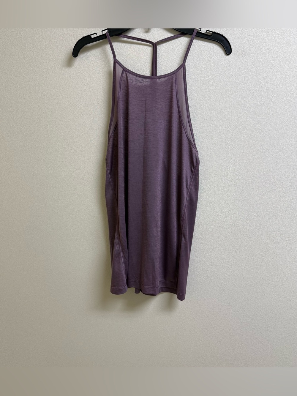 Lululemon Women’s Purple Strappy Tank Top size 4 with mesh fabric on sides